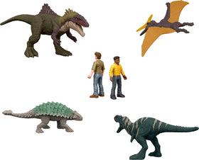 Mattel Jurassic Park MINIS Chaos Theory pack displayed for collection