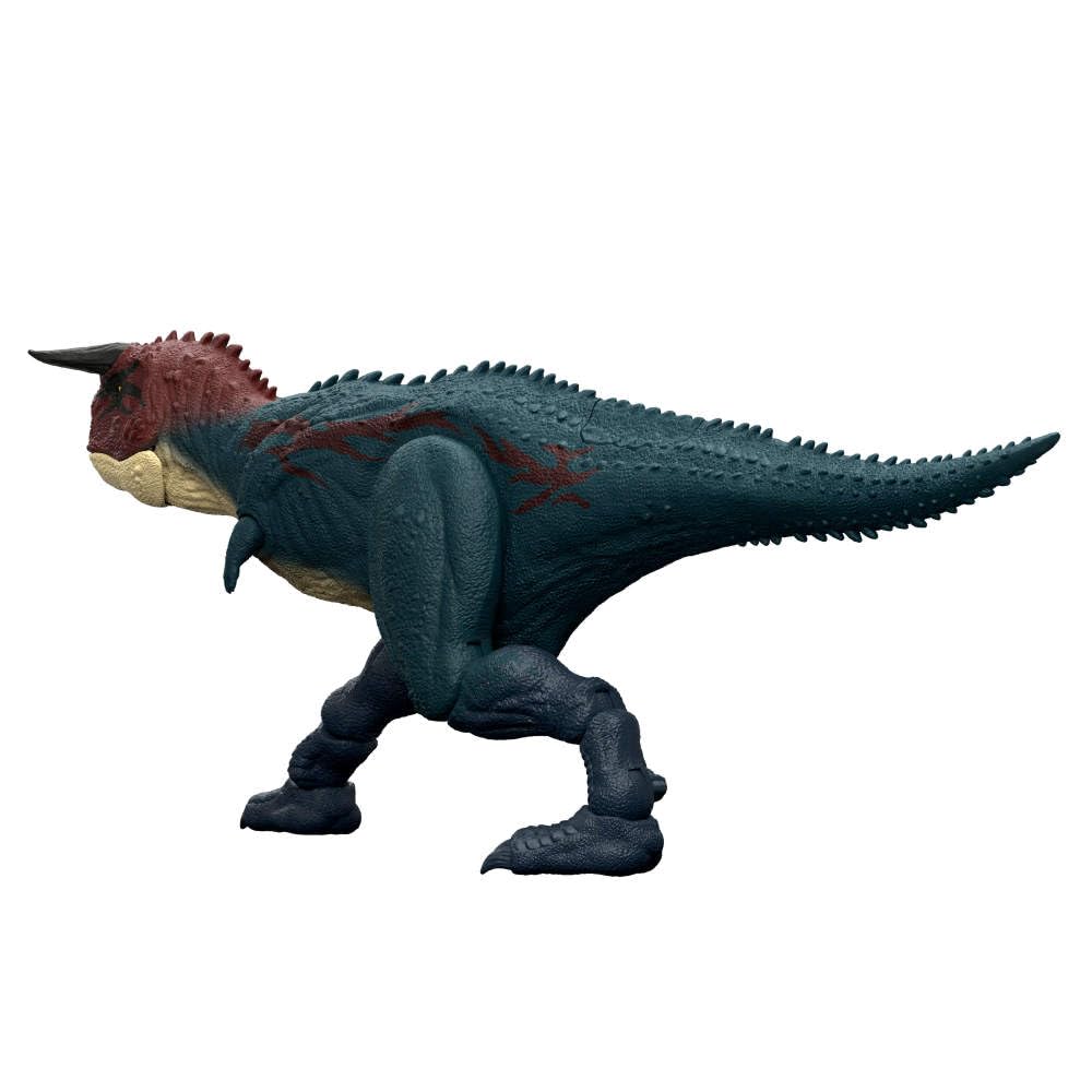 Mattel Jurassic World Carnotaurus packaging display suitable for gifting.