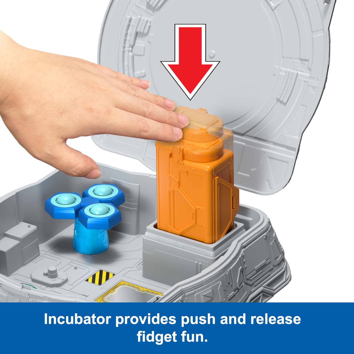 Mattel Distortus Rex lab centrifuge with three spinning heads and bubbles