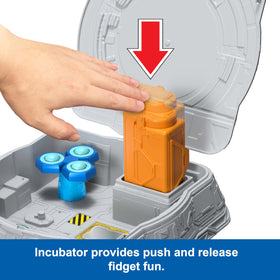 Mattel Distortus Rex lab centrifuge with three spinning heads and bubbles