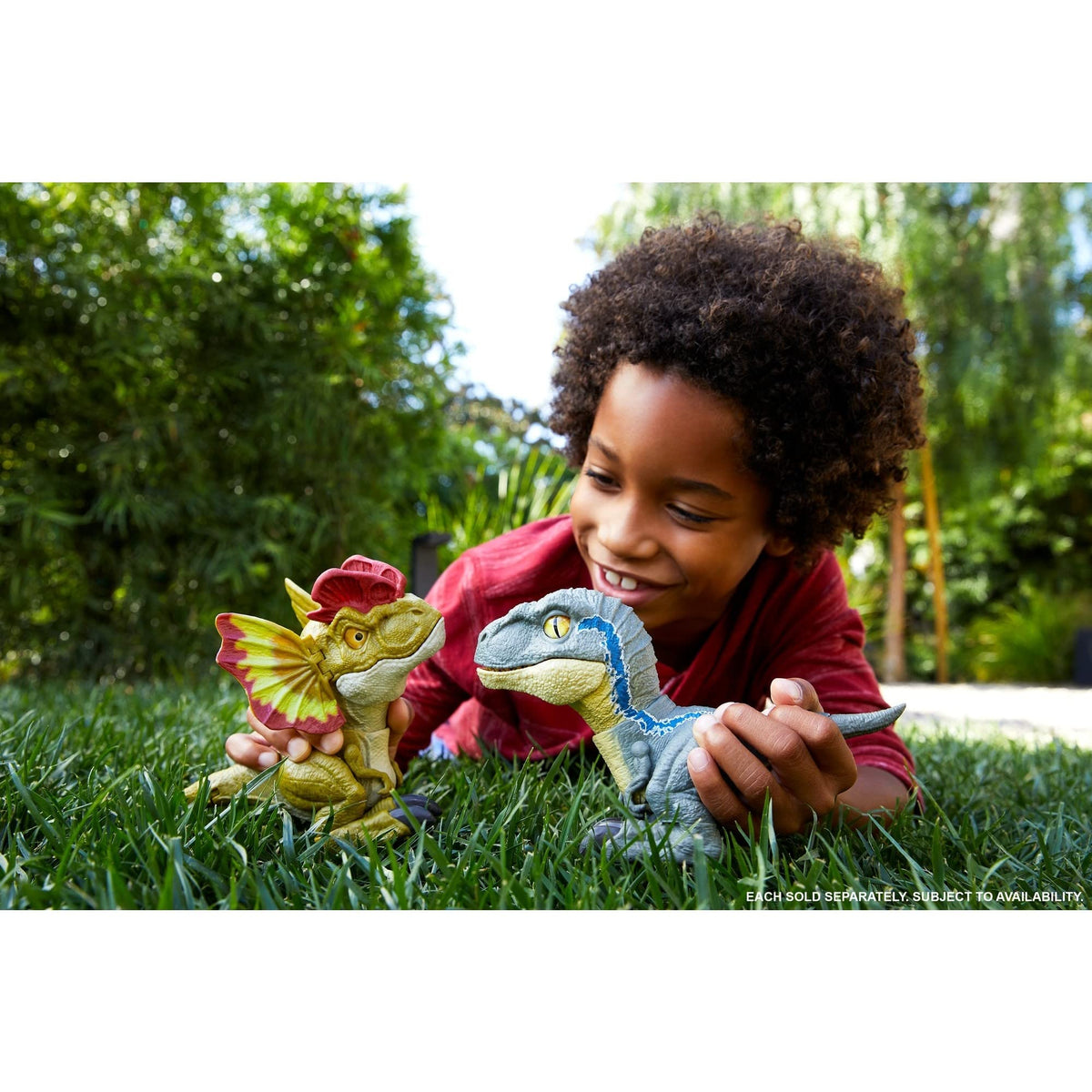 Mattel Jurassic World Beta Velociraptor 7in-scale fits compact shelves and displays.