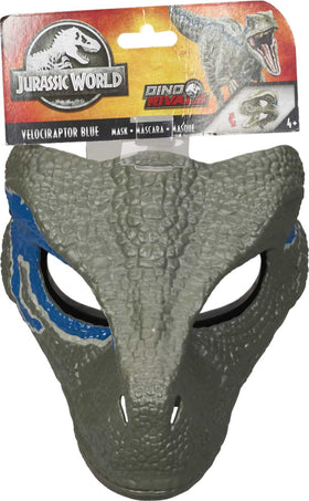 Mattel Jurassic World Dominion blue mask for kids 4 and up, enabling imaginative adventures.