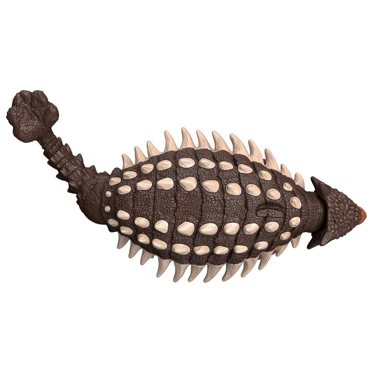 Mattel Roar Strikers Ankylosaurus showing textured sculpt and armor-like plating.