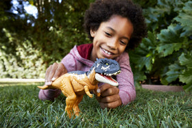 Mattel Roar Strikers attack-action dino offers dynamic battles for kids.