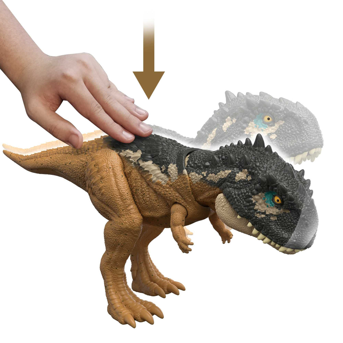 Mattel Jurassic World Roar Strikers with movable joints for poseable fun.