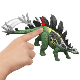 Mattel Jurassic World Gigantic Thrashers Stegosaurus 14-inch display for impressive shelf presence