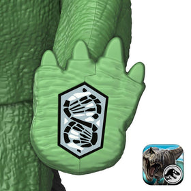 Mattel Jurassic World Gigantic Thrashers Stegosaurus AR app integration for digital play