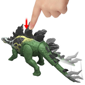 Mattel Jurassic World Gigantic Thrashers Stegosaurus authentic sculpting and textured deco for realism