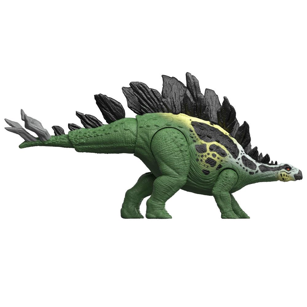 Mattel Jurassic World Gigantic Thrashers Stegosaurus durable toy for kids 4 and up during pretend battles