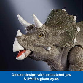Mattel Jurassic World Hammond Collection juvenile Triceratops 14 joints enables dynamic posing
