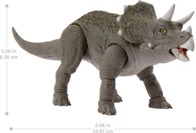 Mattel Jurassic World Hammond Collection juvenile Triceratops with glass eyes for lifelike expression