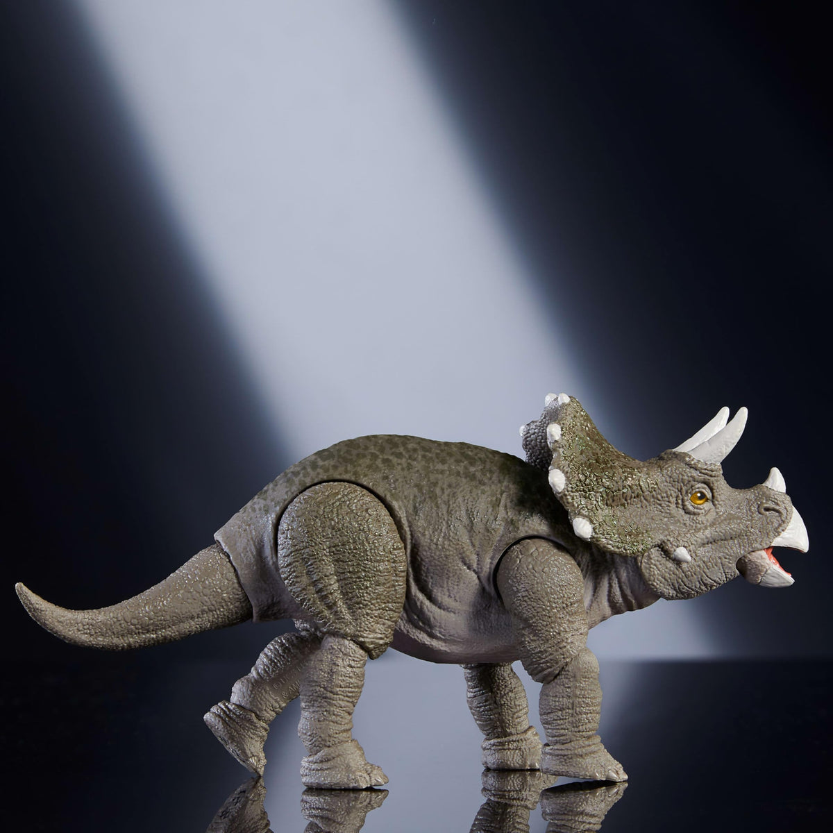 Mattel Jurassic World Hammond Collection juvenile Triceratops in box ready for shelf display
