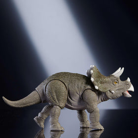 Mattel Jurassic World Hammond Collection juvenile Triceratops in box ready for shelf display