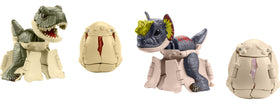 Mattel Jurassic World Hidden Hatchers two-in-one transform figures for double the action.