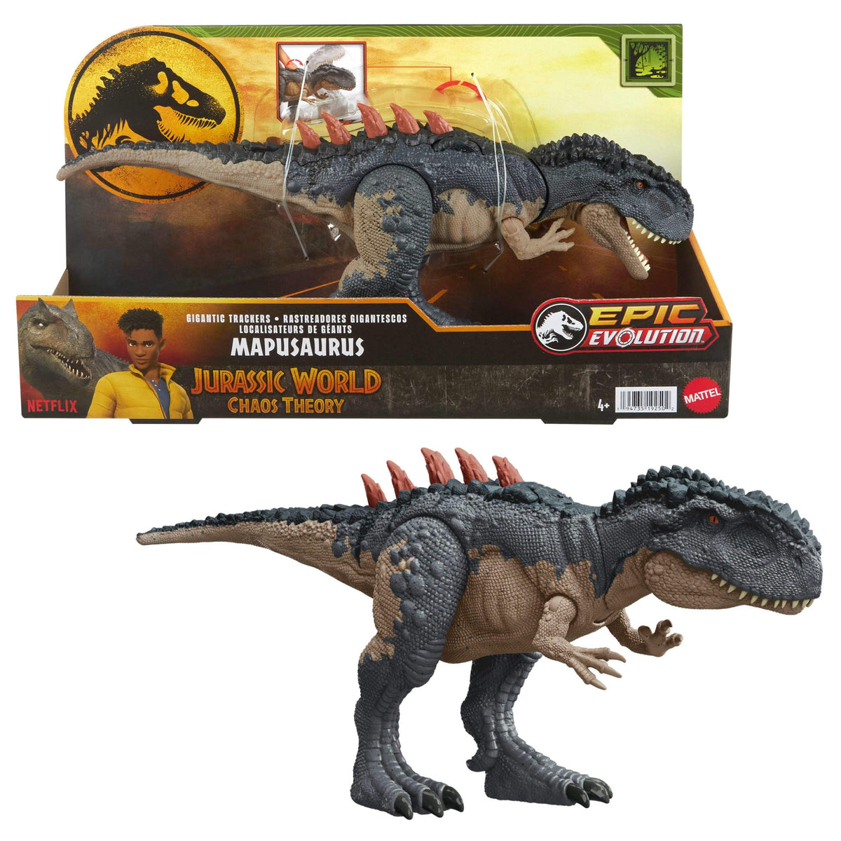 Mattel Jurassic World Mapusaurus bite-rampage action for dynamic play