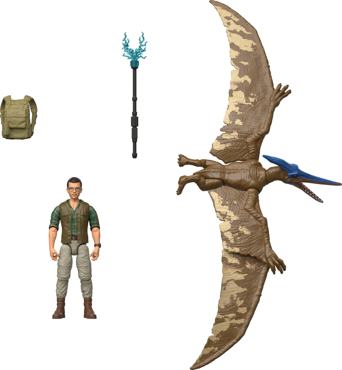 Mattel Jurassic World Rebirth Dr Loomis figure with detailed likeness and poseable joints.