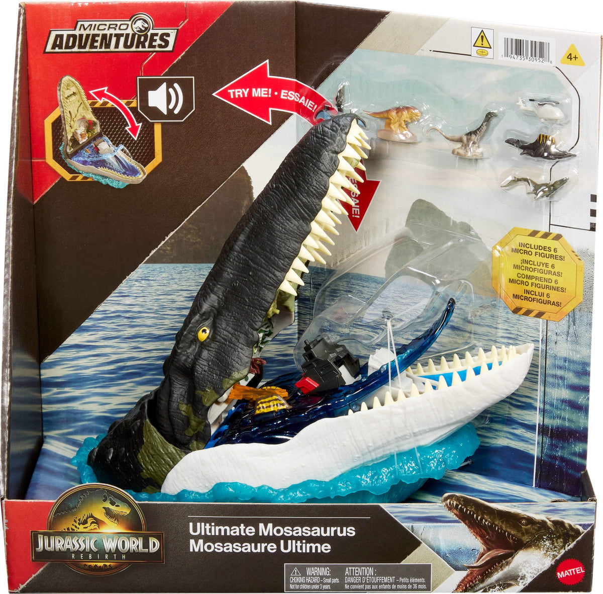 Mattel Jurassic World Rebirth fold-and-store design makes travel easy.