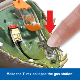 Mattel Jurassic World Rebirth playset with peg-board pegs supports secure figure placement.