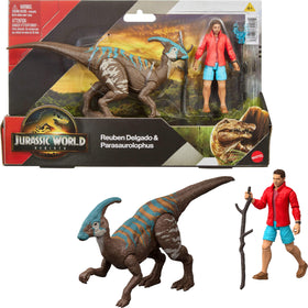 Mattel Jurassic World Rebirth Reuben Delgado figure with authentic likeness for display and storytelling.