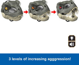 Mattel Rebirth T-Rex mask adjustable strap ensures secure, comfortable wear