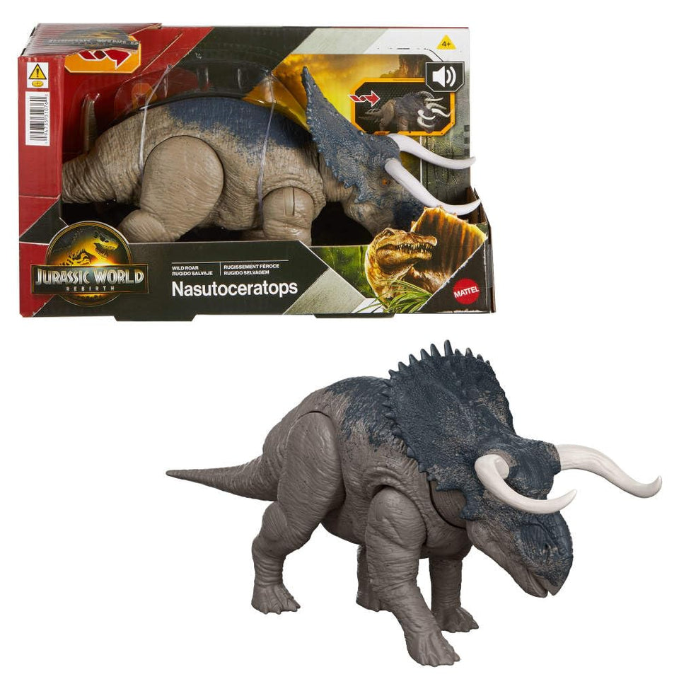 Mattel Jurassic World Nasutoceratops tail-control chomp action for dynamic battle play