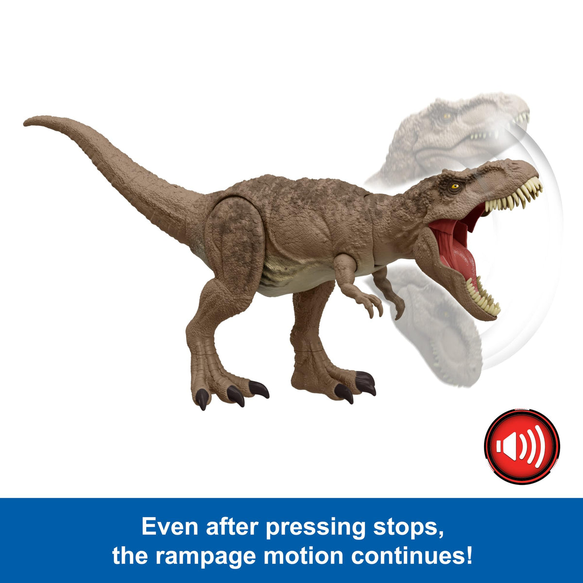 Mattel Jurassic World Ride N Rampage mode adds arcade-style excitement.