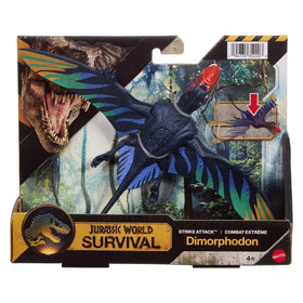 Mattel Jurassic World Dimorphodon back button activates wing flaps.