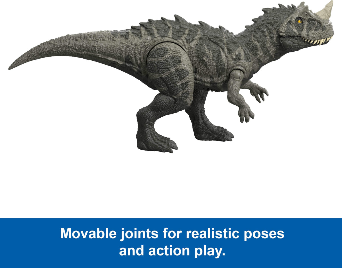 Detailed Ceratosaurus figure with poseable joints for flexible storytelling.