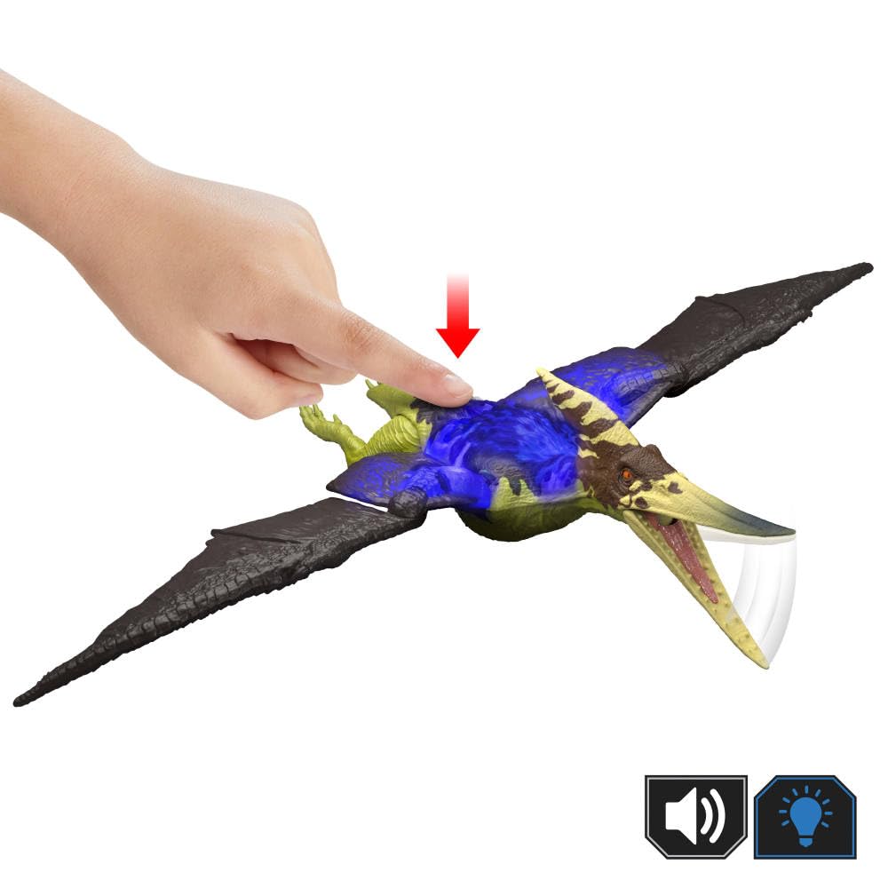 Mattel Jurassic World Wild Roar Pteranodon lights up for dramatic play