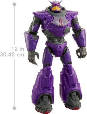 Mattel Lightyear Zurg figure showing movie-authentic detailed sculpt and design.