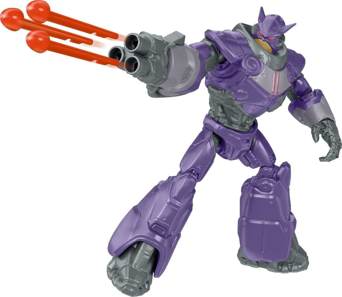 Mattel Lightyear Zurg close-up detail highlighting authentic movie styling.