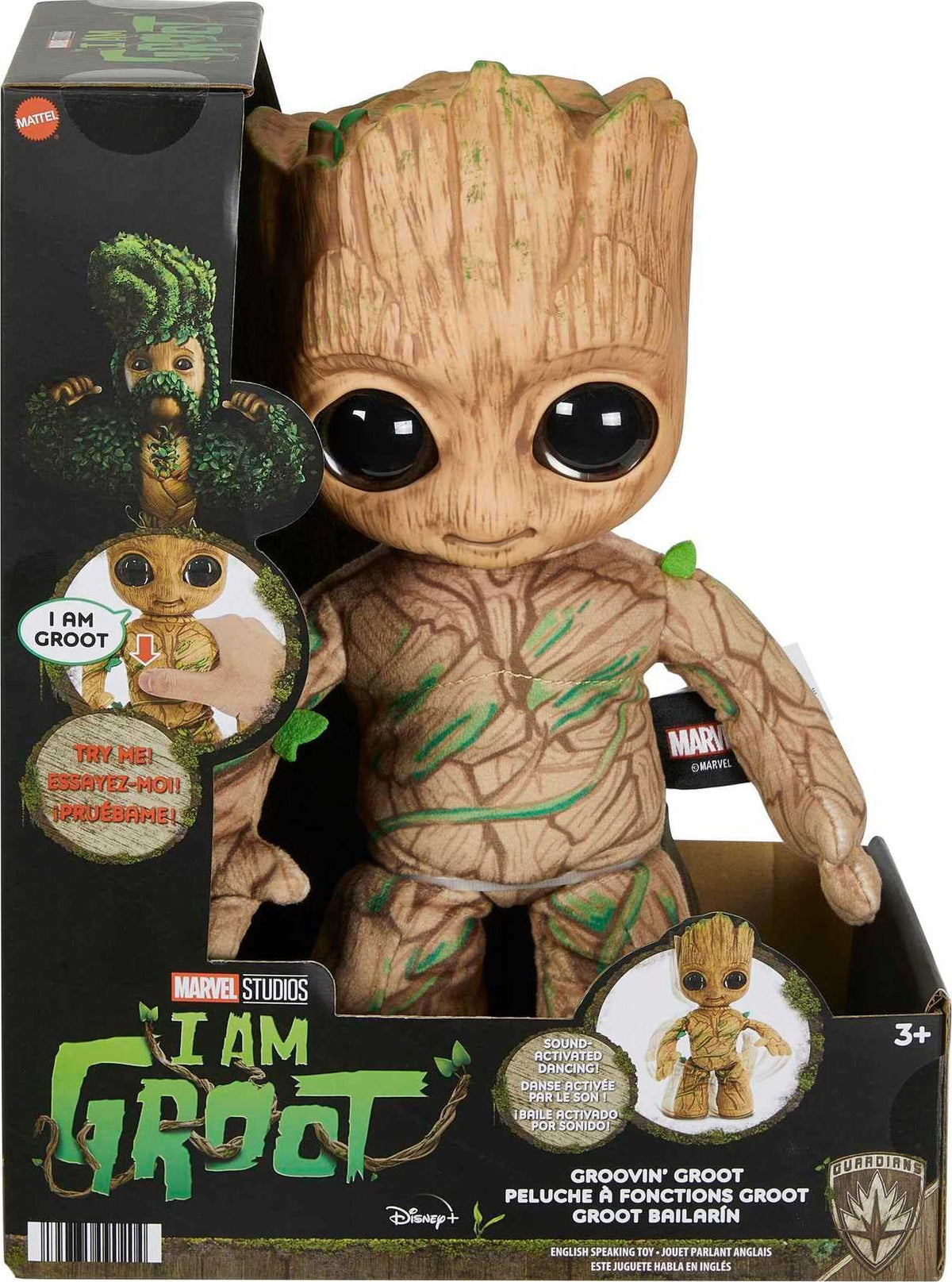 Mattel Marvel Groovin' Groot Disney+ series-inspired plush for fans and collectors