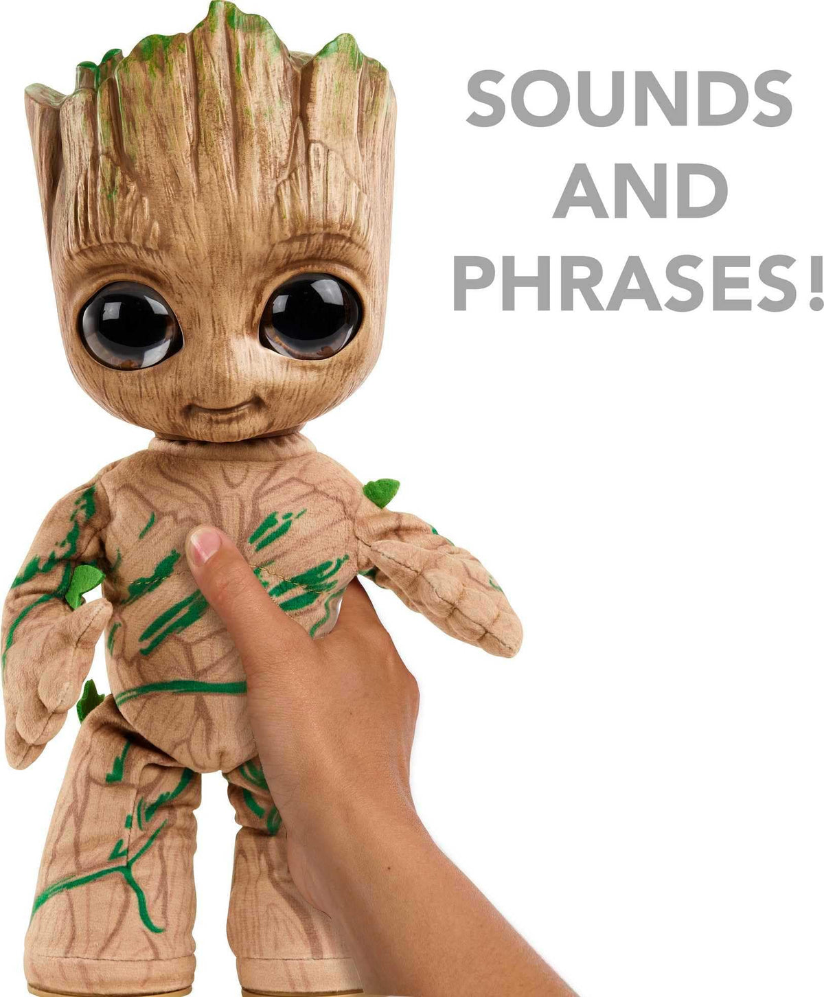 Mattel Marvel Groovin' Groot soft plush body is cozy for cuddling and display