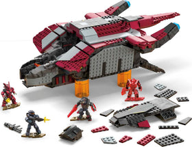 Mattel Mega Halo Infinite accessories with swappable gear for display.
