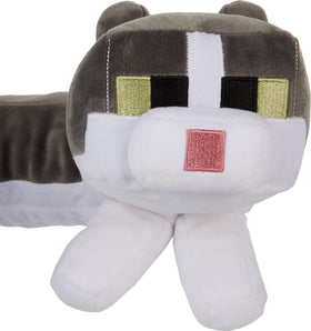 Mattel Minecraft cat plush closeup showing soft fabric quality