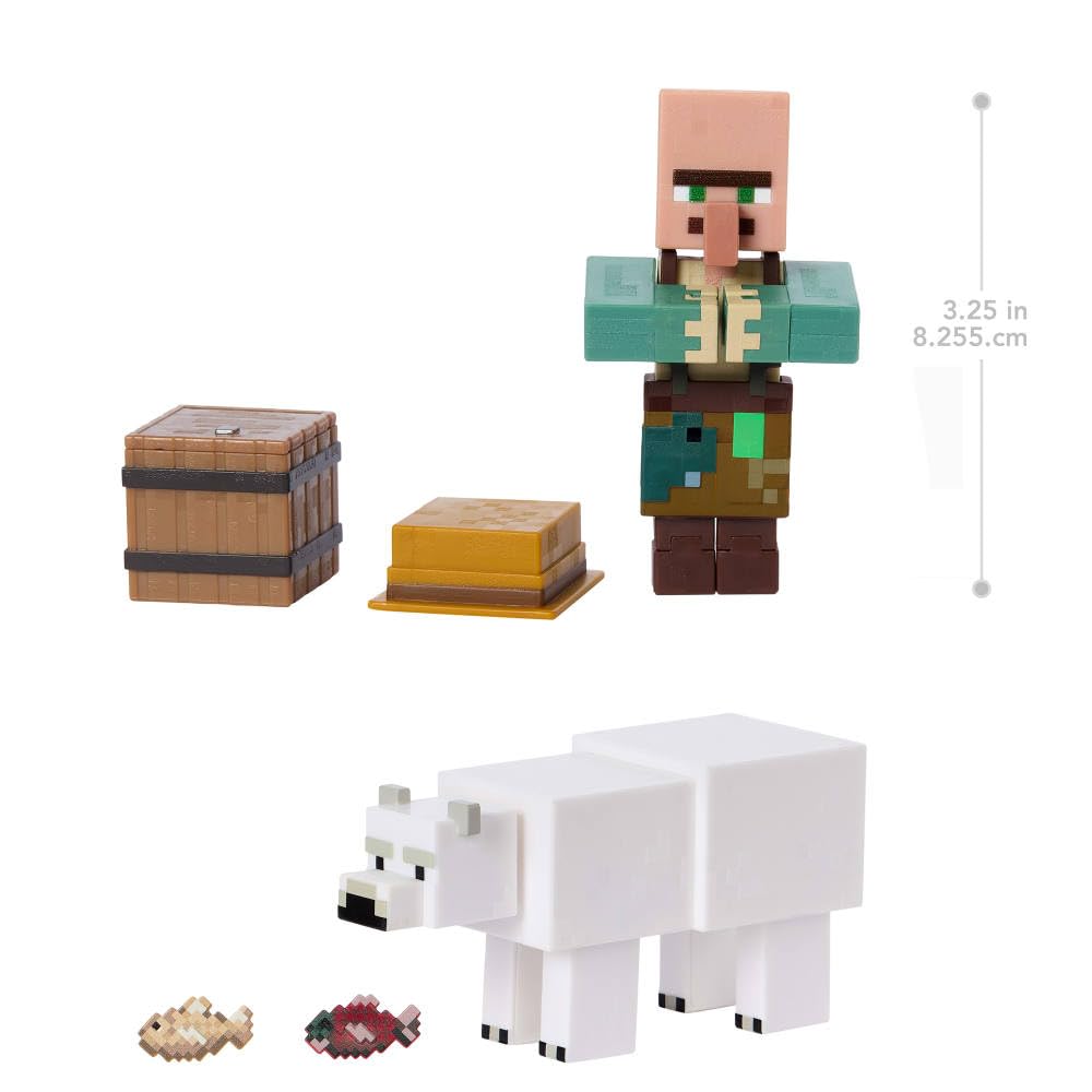 Mattel Minecraft 3.25-inch scale figures for shelf display