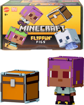 Mattel Minecraft Flippin' Figs Efe Sailboat flip for imaginative play.