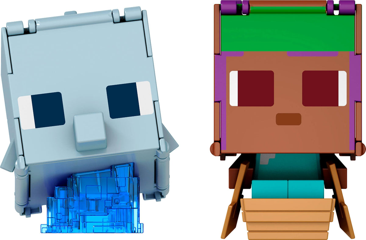 Mattel Minecraft Flippin' Figs packaged playset ready for gift-ready excitement.