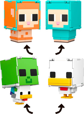 Mattel Minecraft Flippin' Figs 2-pack is ideal for display and collection.