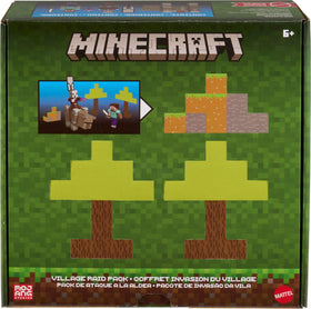 Mattel Minecraft Village Raid Amazon Exclusive packaging image highlights collector appeal.