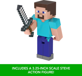 Mattel Minecraft Village Raid Captain figure showcases movable joints for poseable storytelling.