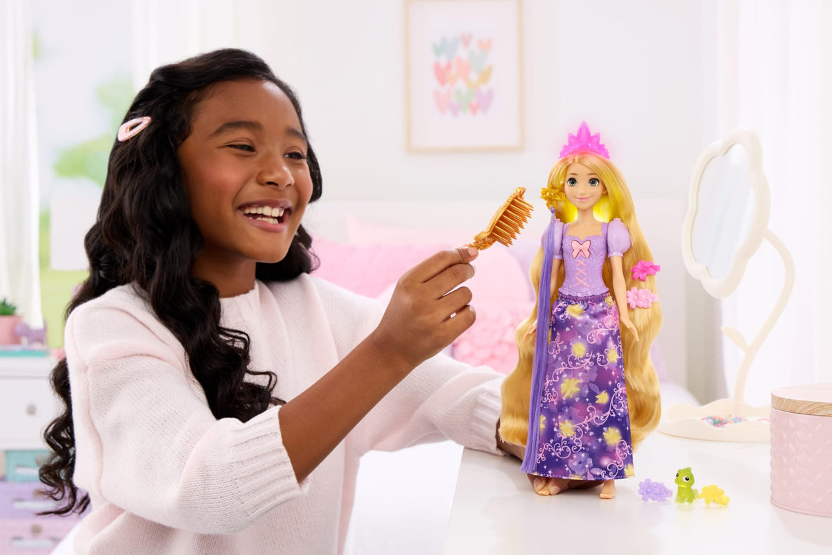Mattel Rapunzel doll with Pascal figure for interactive storytelling glow