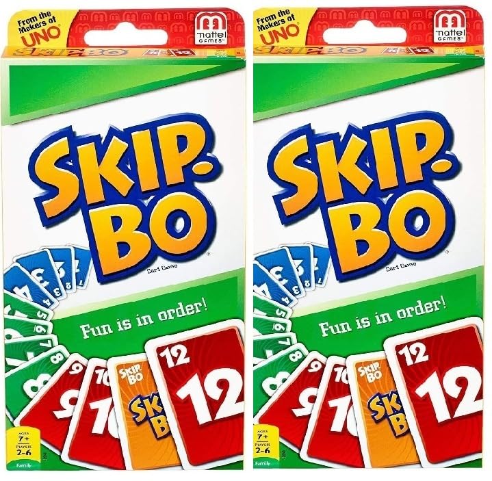 Mattel Skip-Bo combo pack box with two games for family night