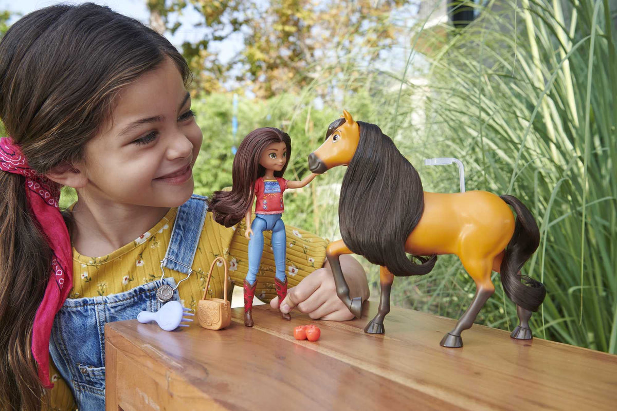 Mattel Spirit horse with a soft mane for hair play and posing.