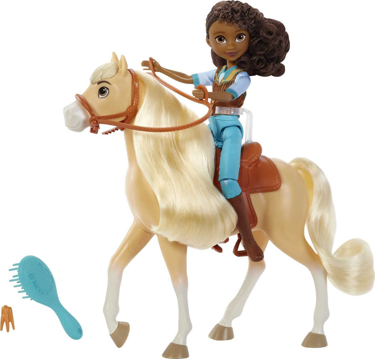 Mattel Spirit Untamed Pru doll 7-inch with poseable joints for versatile play.