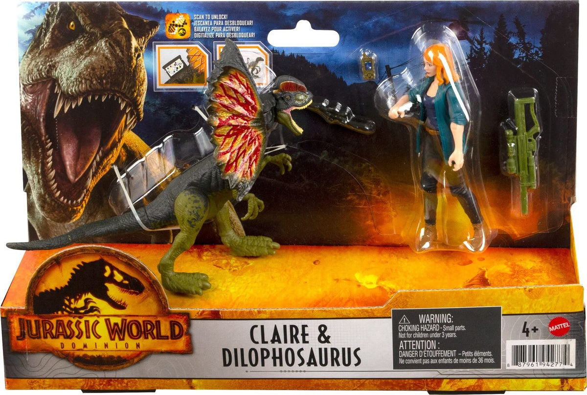 Mattel three-point-seven-five-inch scale figures pair well for re-enactments.