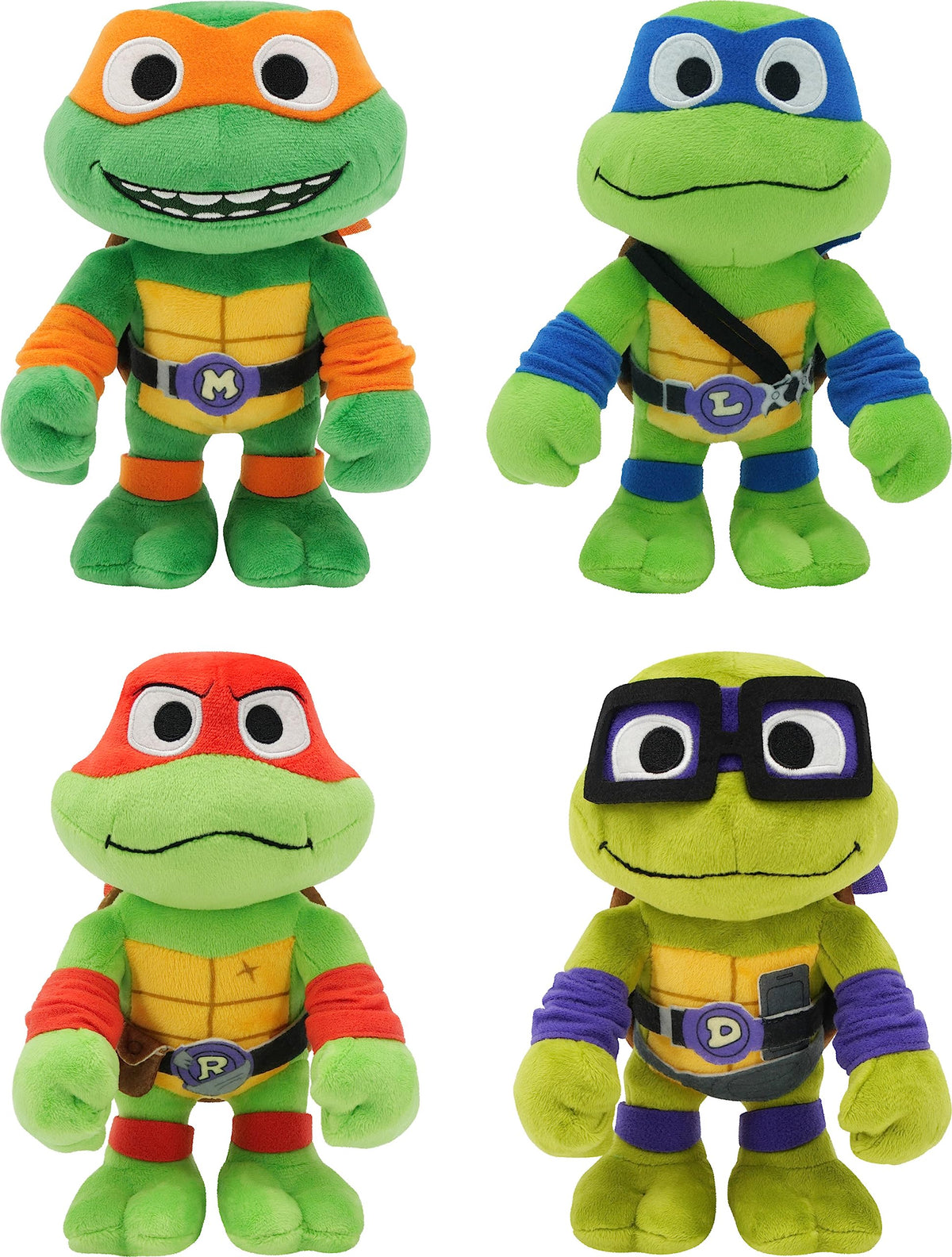 Mattel TMNT Mutant Mayhem Leonardo plush 8-inch ready for cuddles and imaginative play.
