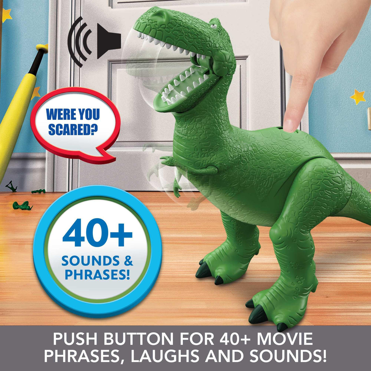 Open mouth and full dialogue add expressive play moments