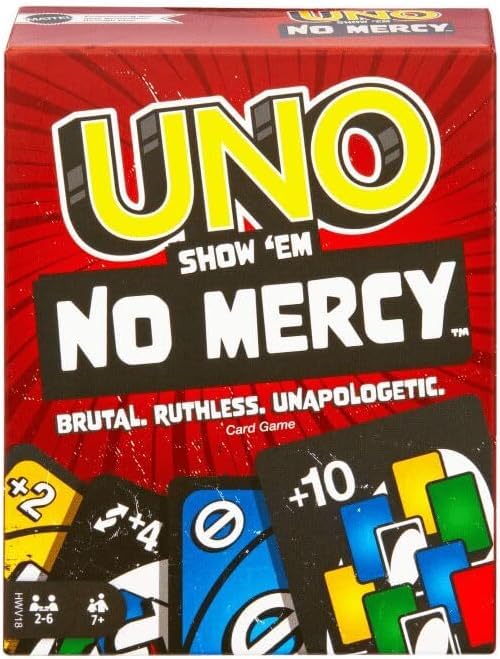 Three-game Mattel Uno No Mercy pack enables versatile party play