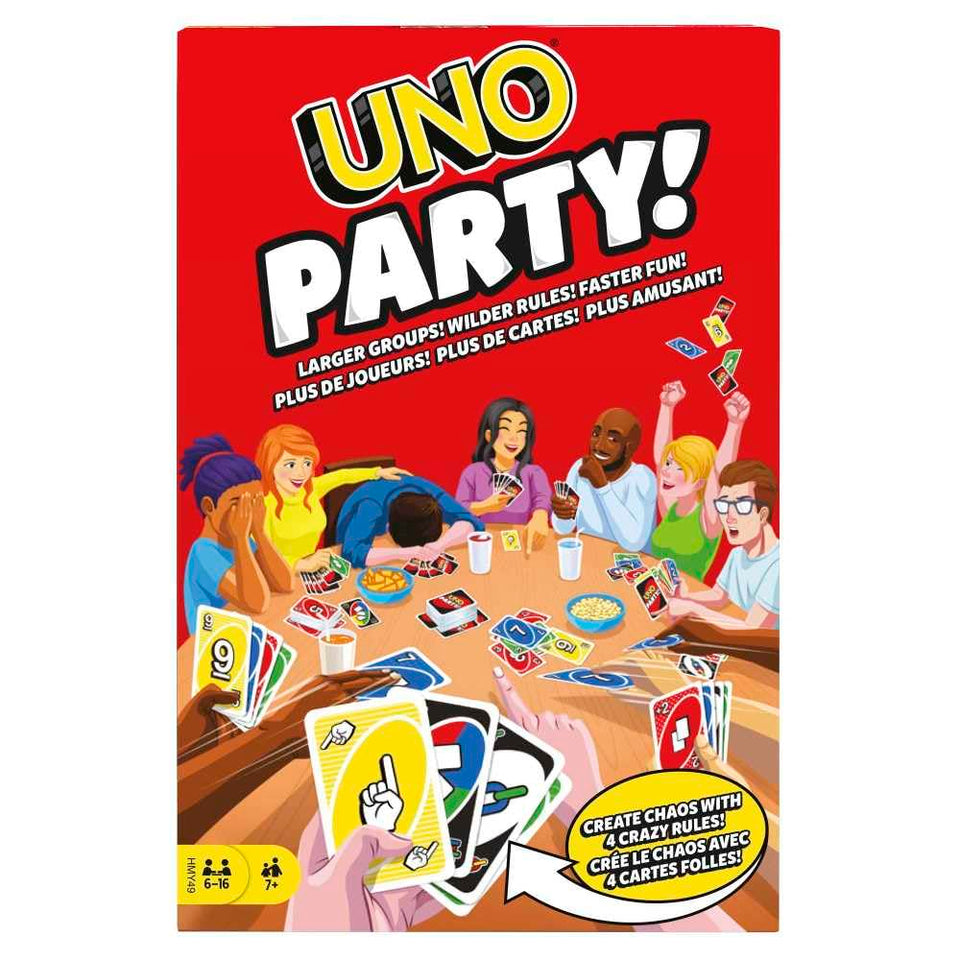 Mattel UNO Party Card Game for large groups delivers fast, accessible play and social fun.
